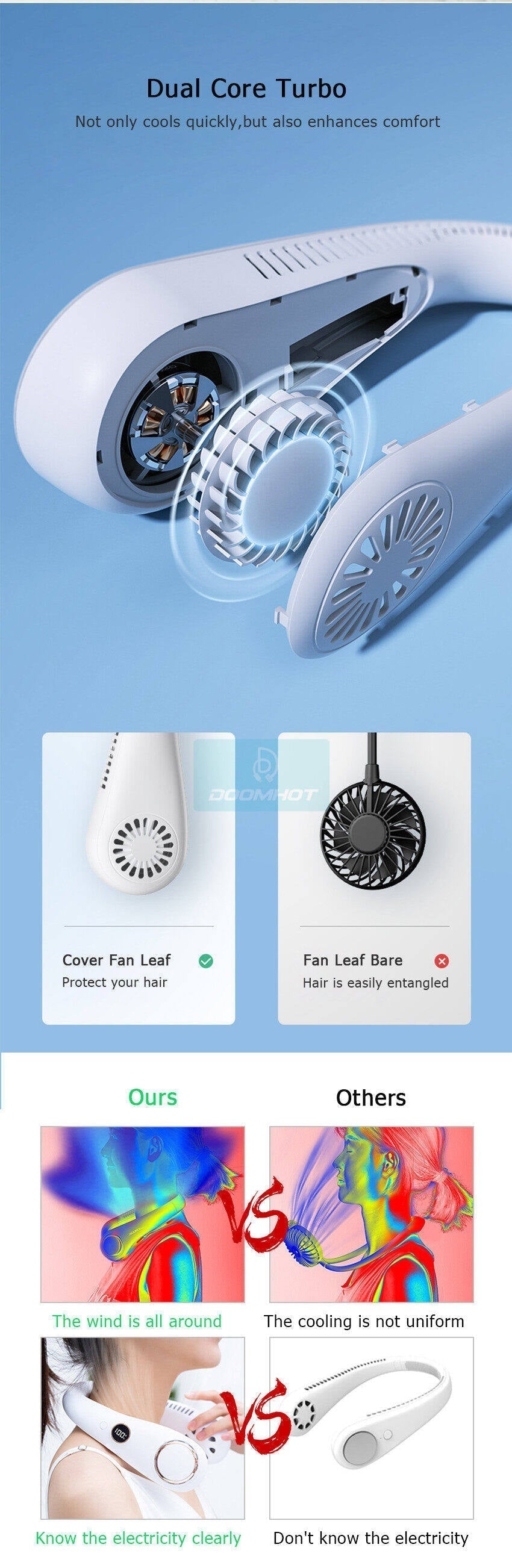 Portable Cooling Neck Fan.